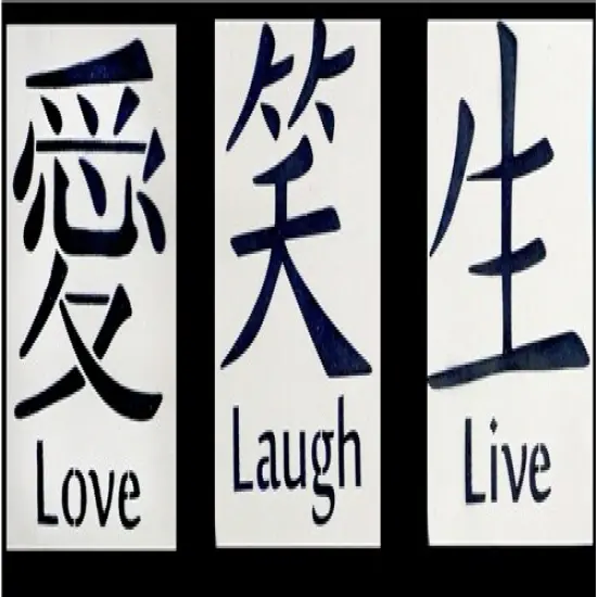 Live, Love, Laugh Symbols Cake & Cookie Stencil Set | C549 by Designer Stencils | Cake Decorating Tools | Baking Stencils for Royal Icing, Airbrush, Dusting Powder | Reusable Food Grade Stencil for Cakes & Cookies | Easy to Use & Clean Stencil {2}