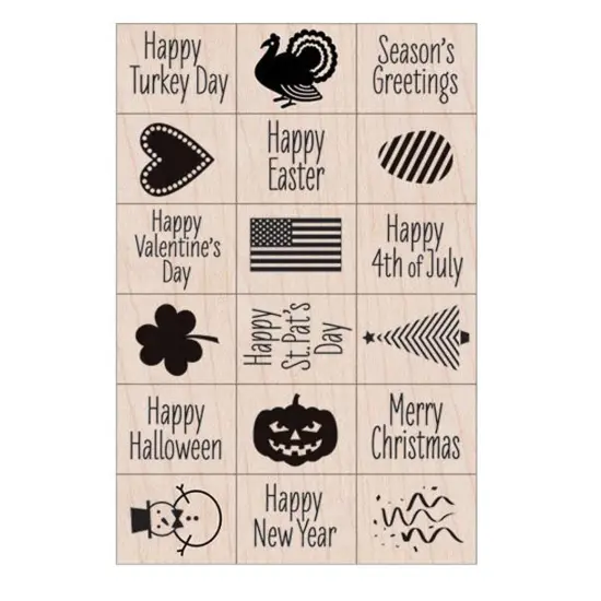 Ink 'n' Stamp A Year of Holidays Stamps, Set of 18 {1}