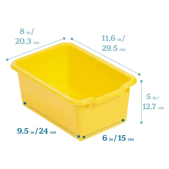 Scoop Front Storage Bins, Multipurpose Organization, 30-Pack Yellow {2}