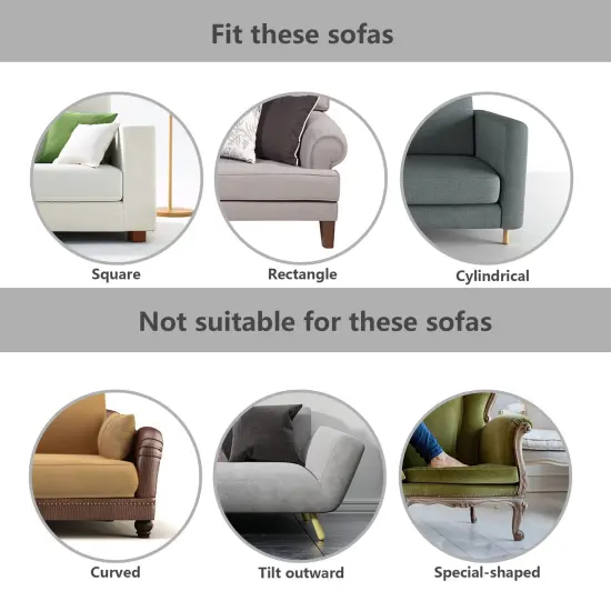 32.8 Feet Under Sofa Toy Blocker,Adjustable Gap Bumper,Sectional Connectors for Sliding Sofas,Bumper Guard for Avoid Things Sliding Under Couch & Furniture(Include 19.6" Adhesive Mounting Strap) {6}