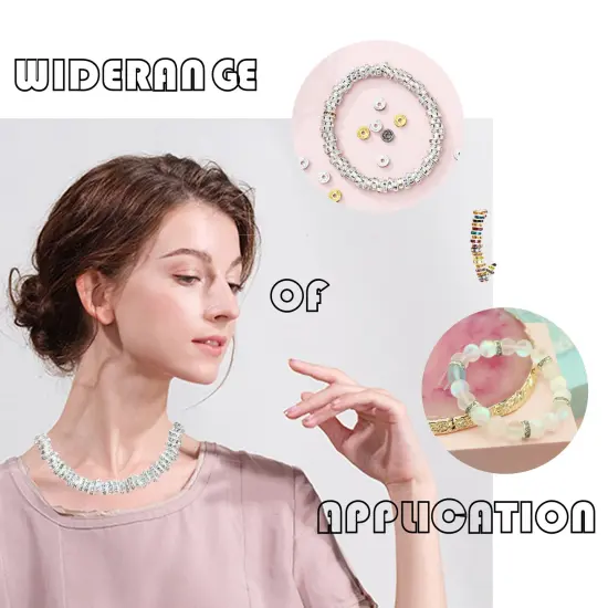 1080 Pcs 8mm Rhinestone Spacer Beads - Crystal Glass Beads for Jewelry Making, Available in 9 Colors, Ideal for Necklaces, Bracelets, and Pendants {5}