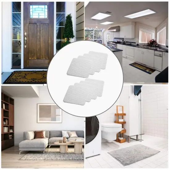 Rug Pad Gripper, Washable Grippers for Rug, “Vacuum TECH” - New Materials to Non Slip Rug Pads for Hardwood Floors, Under Rug Carpet Tape : Keep Your Rug in Place & Make Corner Flat {6}