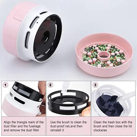 Diamond Painting Tools - Hand-Held Vacuum Cleaner and Accessories for Diamond Painting Enthusiasts (Pink) {5}