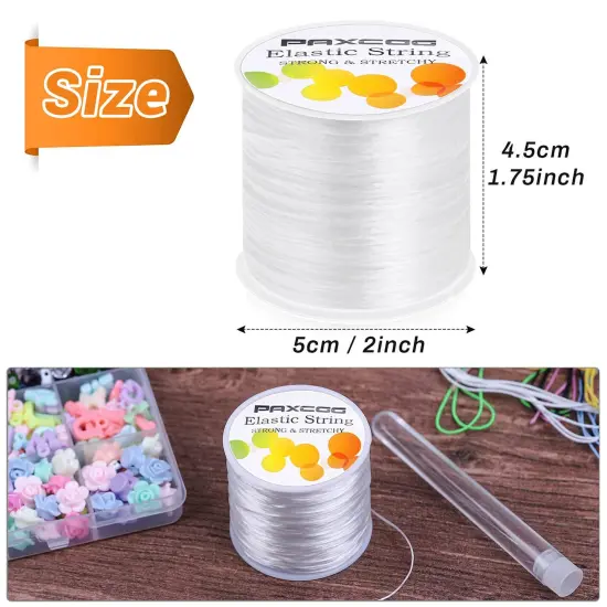 1mm Elastic Bracelet String Cord Stretch Bead Cord for Jewelry and Bracelet Making White {3}