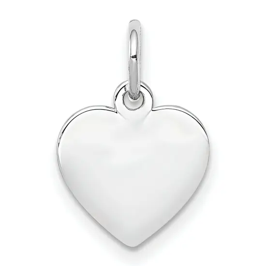 Sterling Silver Heart Charm 0.018" 10.3mm Jewerly 11mm x 10mm {1}