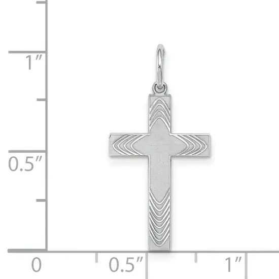 Sterling Silver Cross Charm Jewerly 25mm x 12mm {2}