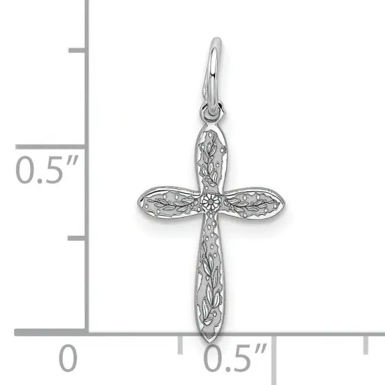 Sterling Silver Cross Charm Jewerly 22mm x 10mm {2}