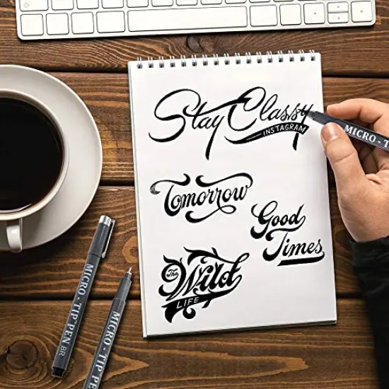 Hand Lettering Brush Pens - 15 Pack Calligraphy Markers for Beginners, Ideal for Writing, Journaling, Drawing, Signature, and School Office Supplies {4}