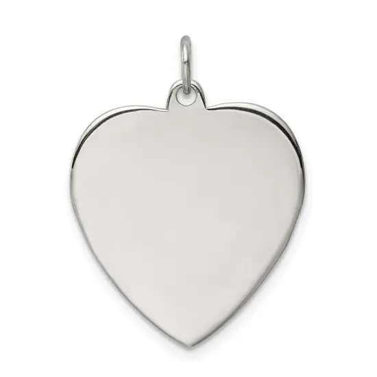 Sterling Silver Heart Charm 0.035" 20.5mm Jewerly 23mm x 21mm {1}