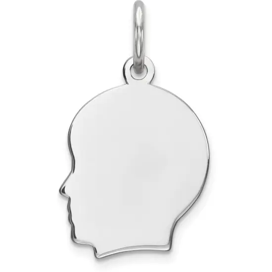 Sterling Silver Boy Charm 0.027" Jewerly 15mm x 10mm {1}