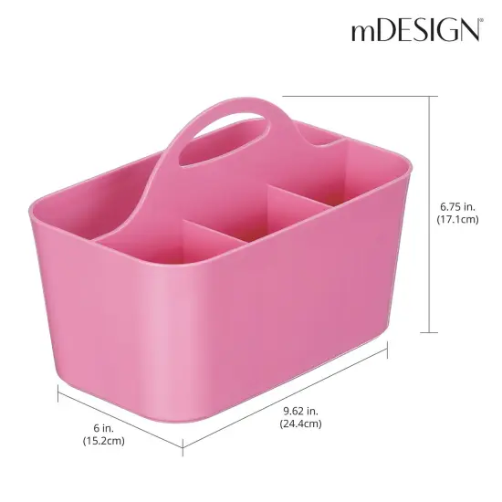 mDesign Plastic Bathroom Storage Organizer Caddy Tote, Small {3}