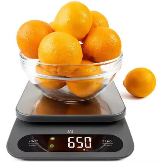 High Capacity Kitchen Scale - Premium Food Scale with 22-Pound Capacity, Weighs in Grams & Ounces, Features a Hi-Def LCD Screen and Stainless Steel Platform, Designed in St. Louis {2}