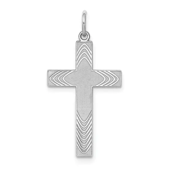 Sterling Silver Cross Charm Jewerly 30mm x 15mm {1}