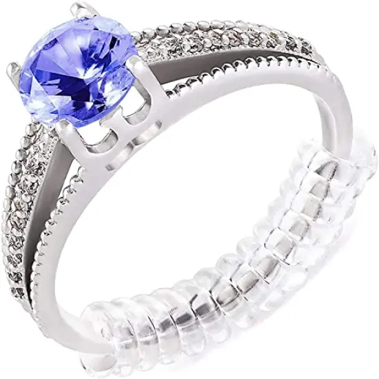 Ring Size Adjuster for Loose Rings - 12 Pack Silicone Ring Sizers in 2 Sizes for Various Band Widths - Invisible Ring Guards for Men and Women by 5 STARS UNITED {2}