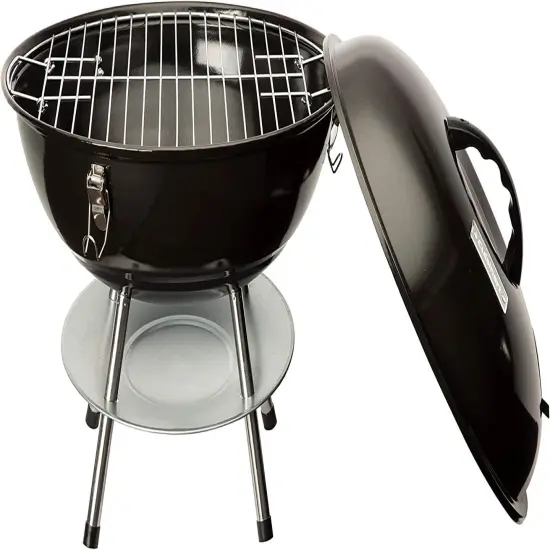 CCG-216 Portable Charcoal Grill, 16", Black & Masterbuilt MB20091621 Lump Charcoal 16 Pound, Black {3}