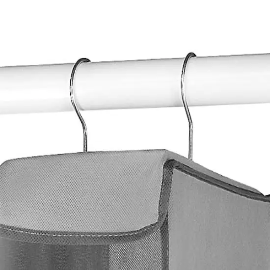 Whitmor Hanging Shoe Shelves - 8 Section - Closet Organizer - Grey {4}