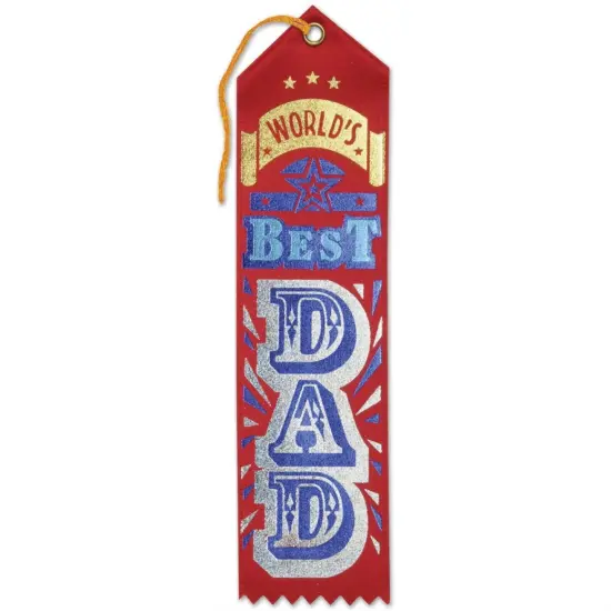 World's Best Dad Award Ribbon (Pack of 6) {1}