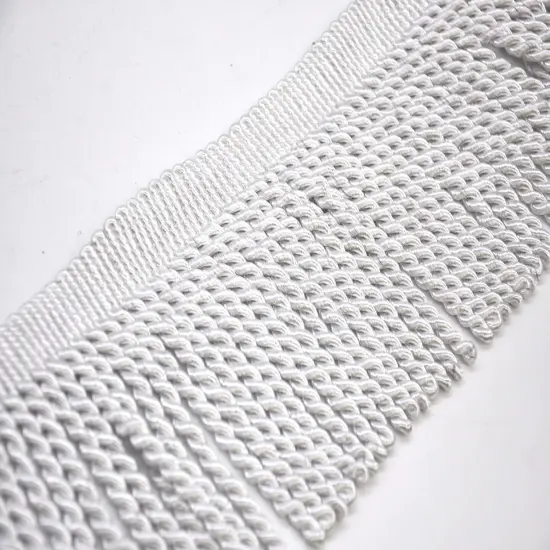 Belagio Bullion Fringe Trim, 6" Wide, Softer Collection, 15 Yards, White {1}