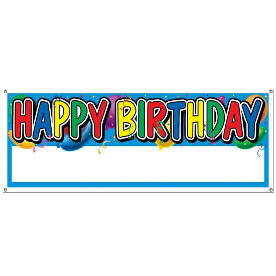 Happy Birthday Sign Banner (Pack of 12) {1}