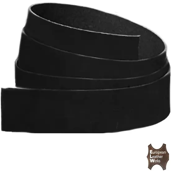 0.5"x72" (1.3x183cm) ELW 5-6 oz (2-2.4mm) 72" Length, Straps, Belts, Strips Full Grain Leather Crazy Horse Belt Medium DIY Craft, Pet Collars, Blanks, Accessory, Jewelry, Wrapping Black {3}