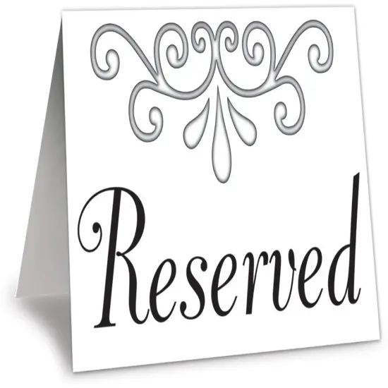 Reserved Table Cards (Pack of 12) {1}