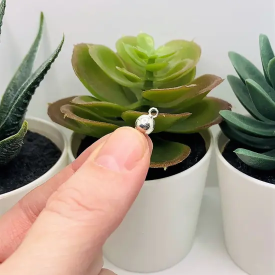 4, 20 or 50 Pieces: Round Magnetic Silver Plated Jewelry Clasps {3}