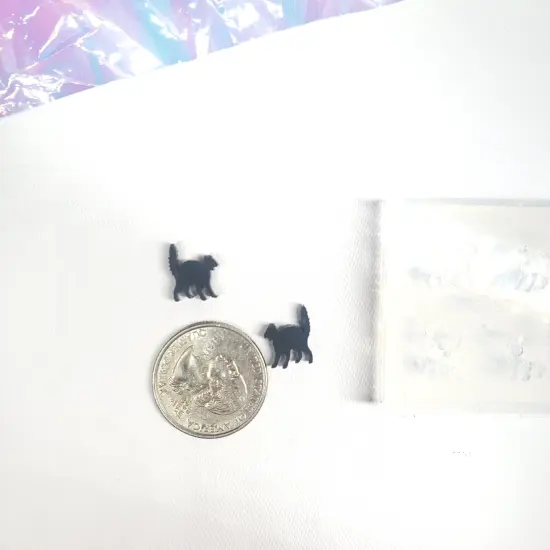 Scared Cat Earring Silicone Mold(A8) {2}