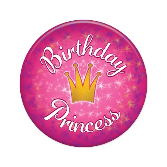 Birthday Princess Button, (Pack of 6) {1}