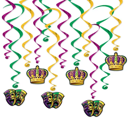 Mardi Gras Whirls, (Pack Of 6) {1}
