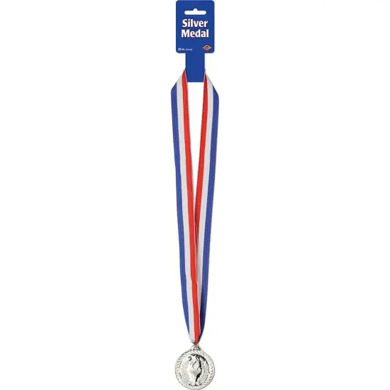 Silver Medal w/Ribbon (Pack of 12) {1}