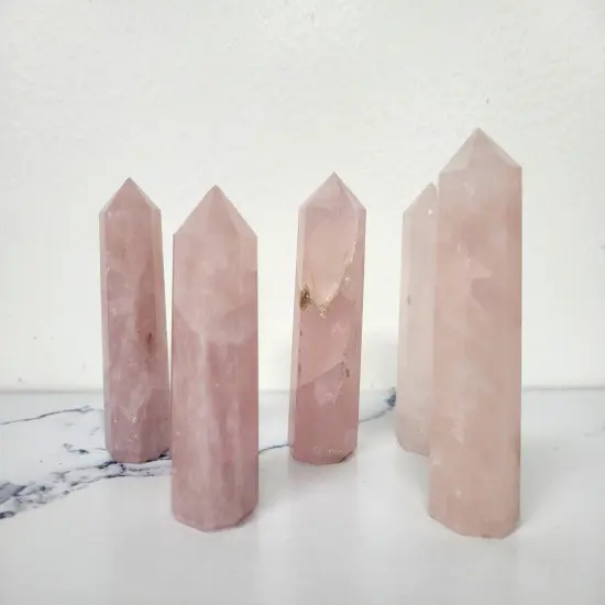 Hand-Polished Crystal Tower Point Obelisk - 8 sided SODALITE {5}