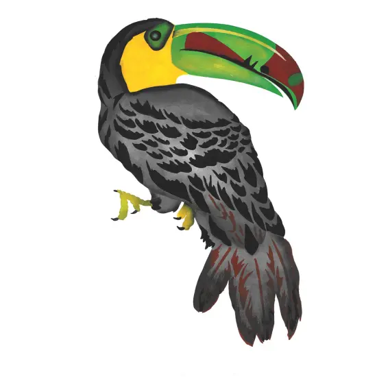 Toucan Wall Stencil | 2722 by Designer Stencils | Animal & Nature Stencils | {1}
