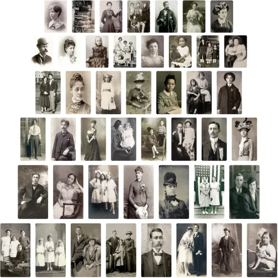 Idea-Ology Found Relative Vintage Portraits-45/Pkg {2}