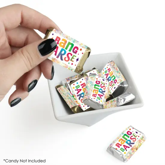 Big Dot of Happiness Holi Hai - Mini Candy Bar Wrapper Stickers - Festival of Colors Party Small Favors - 40 Count {3}