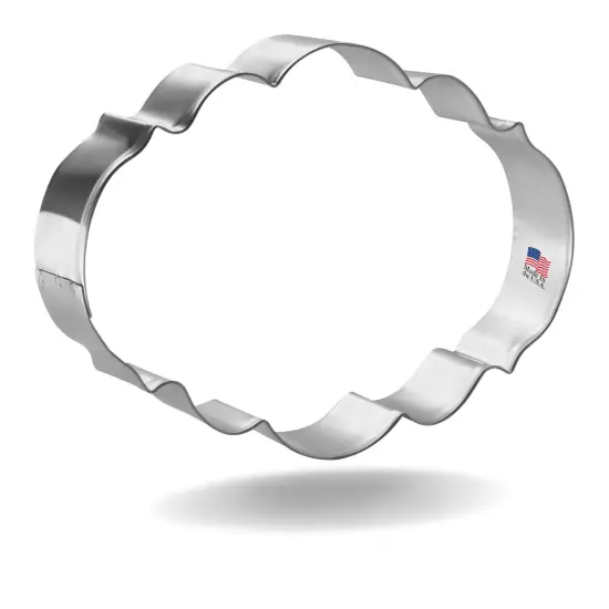 CookieCutter.com 4.5 in Oval Elegant Plaque Cookie Cutter Shapes Made in USA,  {1}