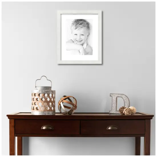 ArtToFrames 13x16" Matted Picture Frame with 9x12" Single Mat Photo Opening Framed in 1.25" White and 2" Mat (FWM-3966-13x16) {2}