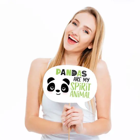Big Dot of Happiness Funny Party Like a Panda Bear - Baby Shower or Birthday Party Photo Booth Props Kit - 10 Piece {3}