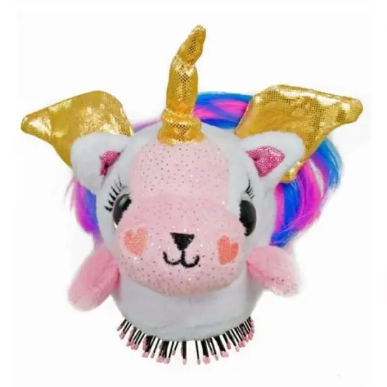 Wet Brush Plush Kid's Detangler&nbsp;Hair Brush with Soft IntelliFlex Bristles for All Hair Types - Unicorn Plush Purple {6}