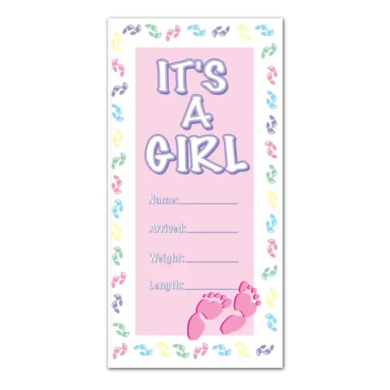 It's A Girl Door Cover (Pack of 12) {1}