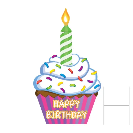 Plastic Jumbo Cupcake Yard Sign, (Pack Of 2) {1}