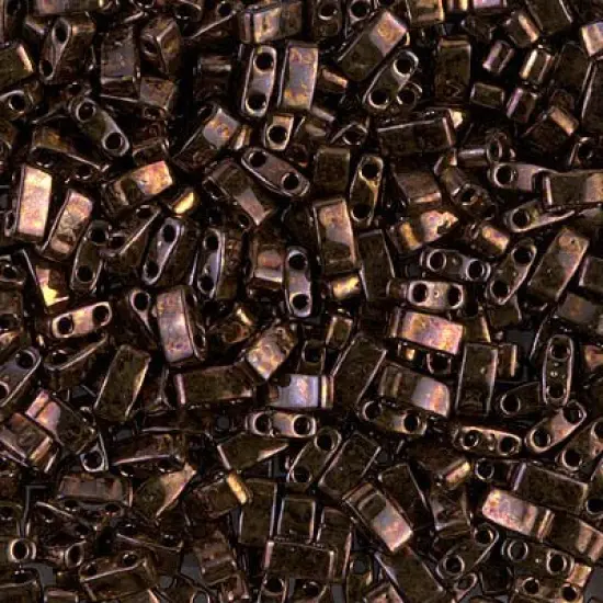 Miyuki Half Tila Bead, HTL-0457B, Metallic Dk Raspberry Iris {1}