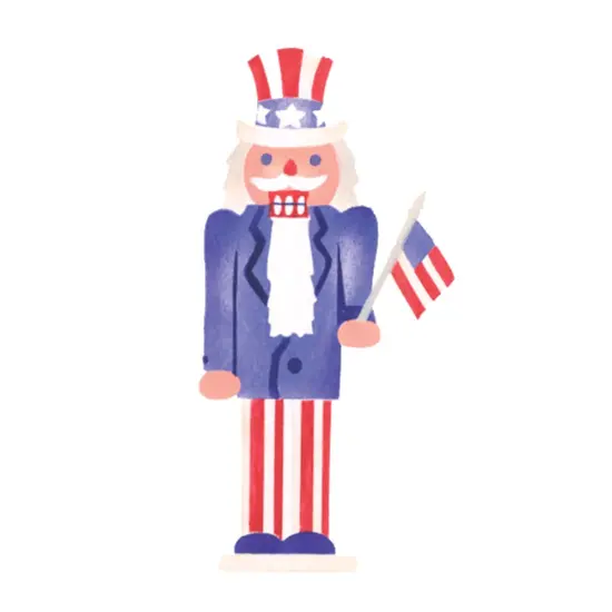 Patriotic Nutcracker Craft Stencil | 3218 by Designer Stencils | Reusable Art Craft Stencils for Painting on Walls, Canvas, Wood | Reusable Plastic Paint Stencil for Home Makeover | Easy to Use & Clean Art Stencil {1}