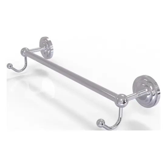 Prestige Que New Collection 30 Inch Towel Bar With Integrated Hooks - Pqn-41-30-Hk-Pc {1}