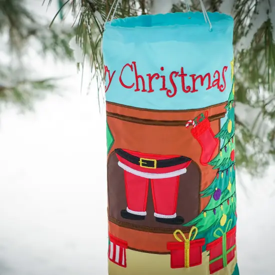 In the Breeze Merry Christmas 40 Inch Windsock - Hanging Santa Decoration - Outdoor Holiday décor {3}