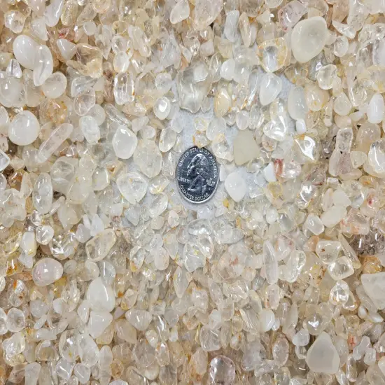 Tumbled Clear Quartz Crystal Chips Bulk {3}