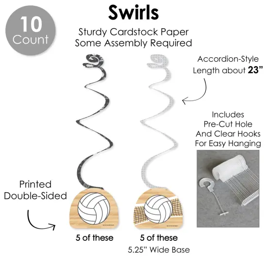 Big Dot of Happiness Bump, Set, Spike - Volleyball - Baby Shower or Birthday Party Supplies Decoration Kit - Decor Galore Party Pack - 51 Pieces {6}