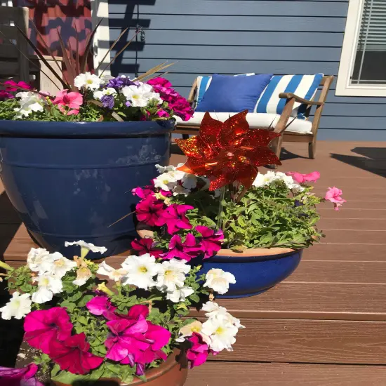 In the Breeze 2707 Orange Mylar Pinwheels - Sparkly Orange Spinners - Great Party Favor or Decoration - 8 Piece Bags {2}