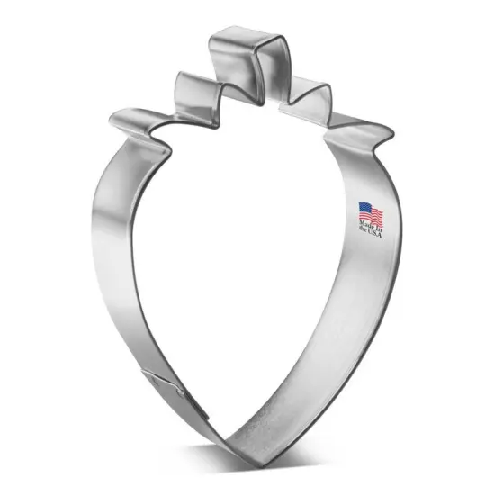 Strawberry Cookie Cutter 3.5 in, CookieCutter.com, Tin Plated Steel, Handmade in the USA {1}