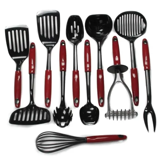 Chef Craft 12" Select Nylon Jumbo Wide Slotted Turner Spatula {6}