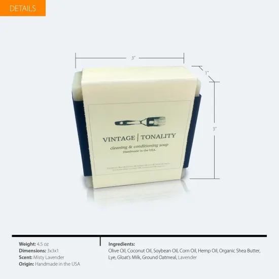 Chalk Paint Brush Cleaner and Conditioning Soap, Natural Bristle Brush Cleaning Hand Soap Protects Your Brushes (brush not included), Vintage Tonality {4}